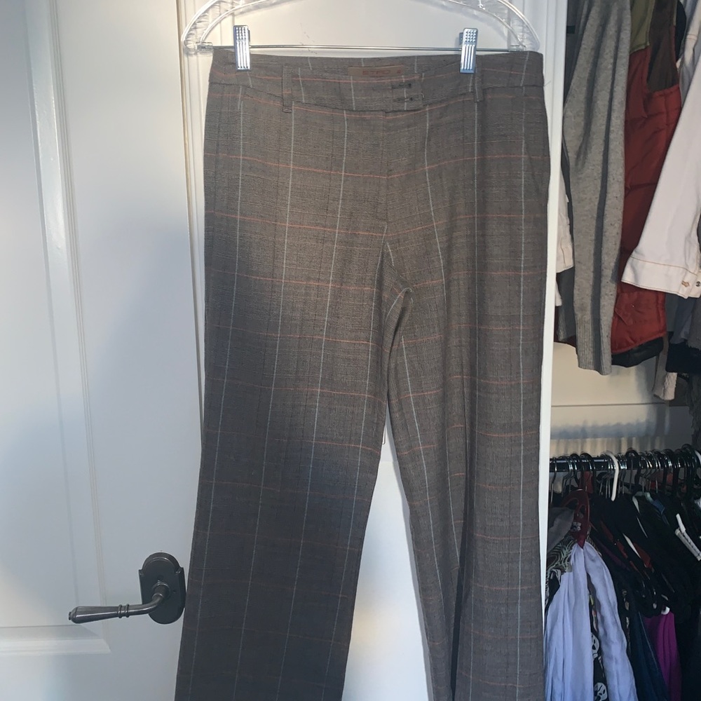 Etro (made in Italy) plaid wool pants